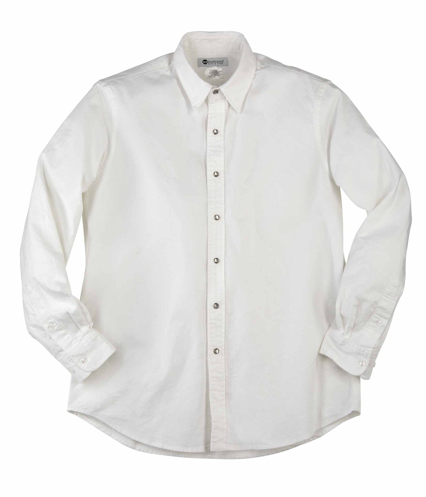 White Premium Oxford Cotton Snap Shirt